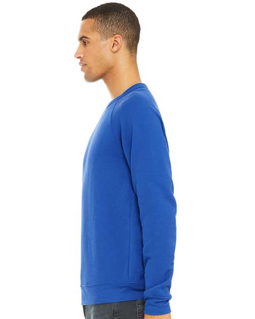 BELLA + CANVAS Unisex Sponge Fleece Raglan Crewneck Sweatshirt 3901 - True Royal