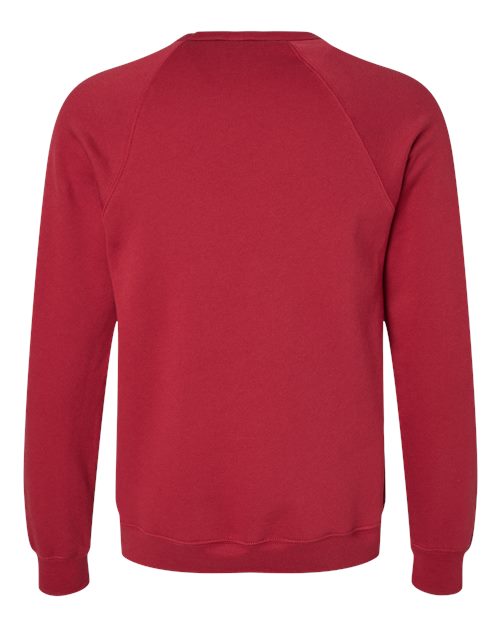 BELLA + CANVAS Unisex Sponge Fleece Raglan Crewneck Sweatshirt 3901 - Cardinal