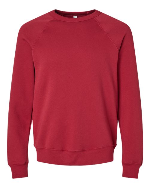 BELLA + CANVAS Unisex Sponge Fleece Raglan Crewneck Sweatshirt 3901 - Cardinal