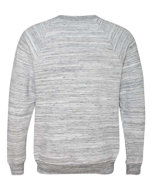 BELLA + CANVAS Unisex Sponge Fleece Raglan Crewneck Sweatshirt 3901 - Light Grey Marble