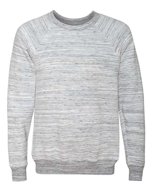BELLA + CANVAS Unisex Sponge Fleece Raglan Crewneck Sweatshirt 3901 - Light Grey Marble