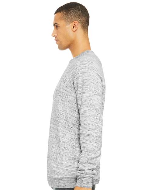 BELLA + CANVAS Unisex Sponge Fleece Raglan Crewneck Sweatshirt 3901 - Light Grey Marble