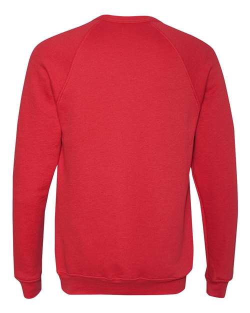 BELLA + CANVAS Unisex Sponge Fleece Raglan Crewneck Sweatshirt 3901 - Red