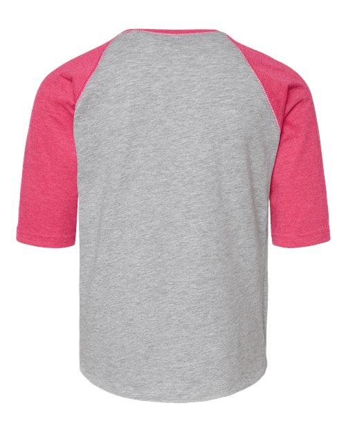LAT Youth Baseball Fine Jersey Three-Quarter Sleeve Tee 6130