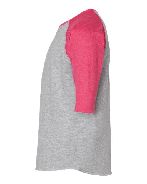 LAT Youth Baseball Fine Jersey Three-Quarter Sleeve Tee 6130