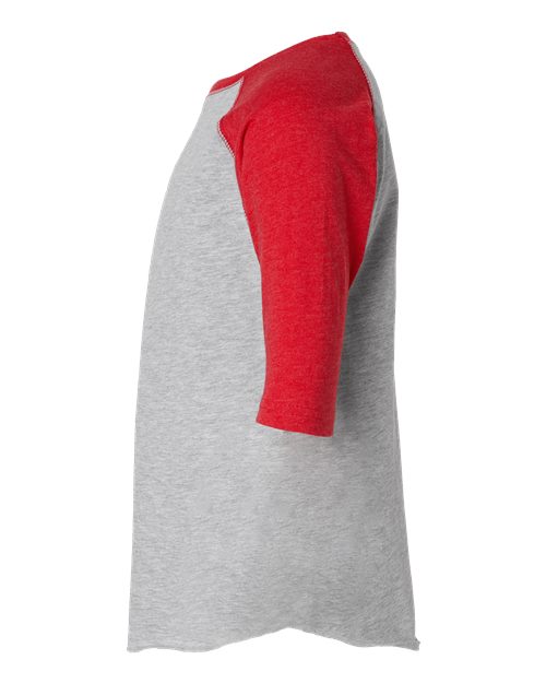 LAT Youth Baseball Fine Jersey Three-Quarter Sleeve Tee 6130