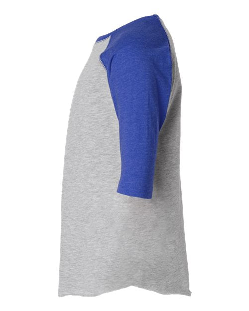 LAT Youth Baseball Fine Jersey Three-Quarter Sleeve Tee 6130