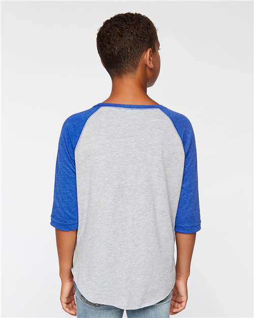 LAT Youth Baseball Fine Jersey Three-Quarter Sleeve Tee 6130