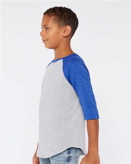 LAT Youth Baseball Fine Jersey Three-Quarter Sleeve Tee 6130
