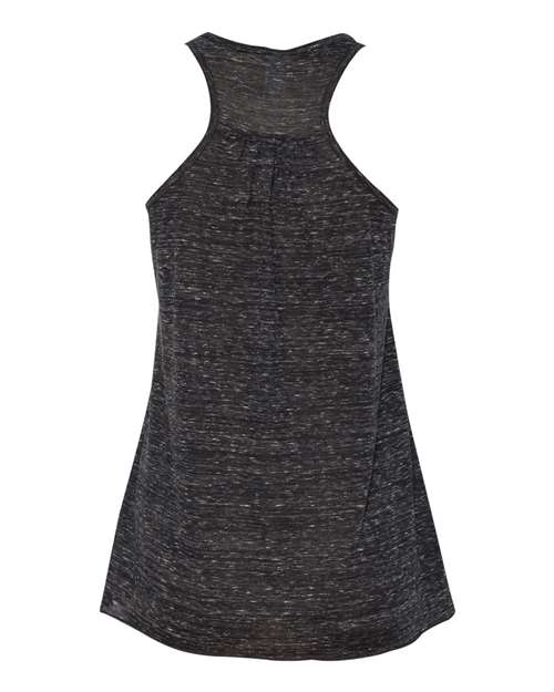 BELLA + CANVAS Women's Flowy Racerback Tank 8800 - Black Marble