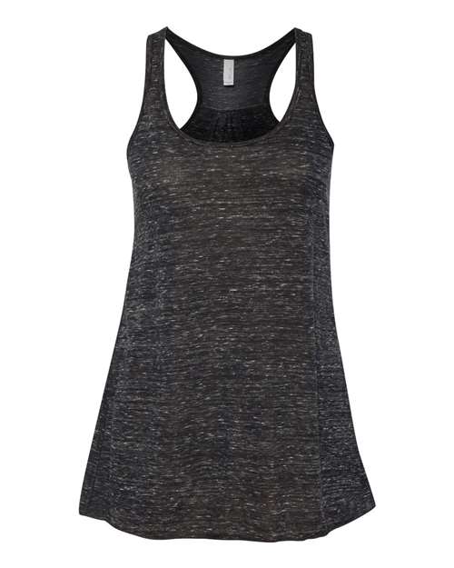 BELLA + CANVAS Women's Flowy Racerback Tank 8800 - Black Marble