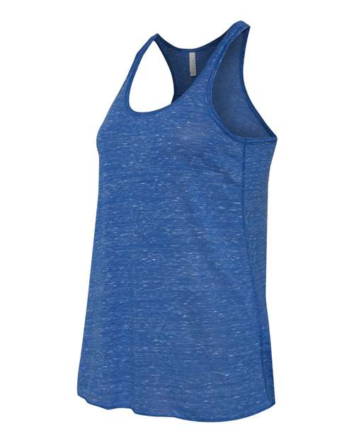 BELLA + CANVAS Women's Flowy Racerback Tank 8800 - True Royal Marble