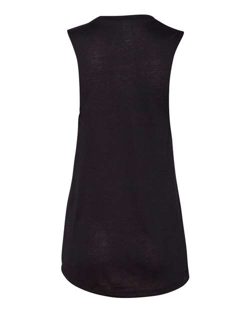 BELLA + CANVAS Women's Flowy Scoop Muscle Tank 8803 - Black