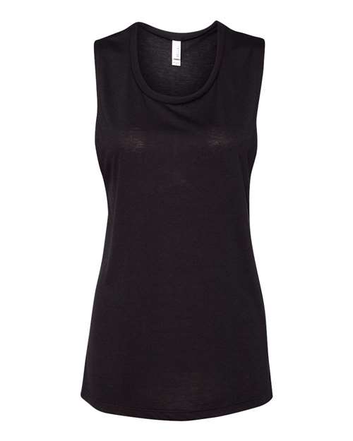 BELLA + CANVAS Women's Flowy Scoop Muscle Tank 8803 - Black