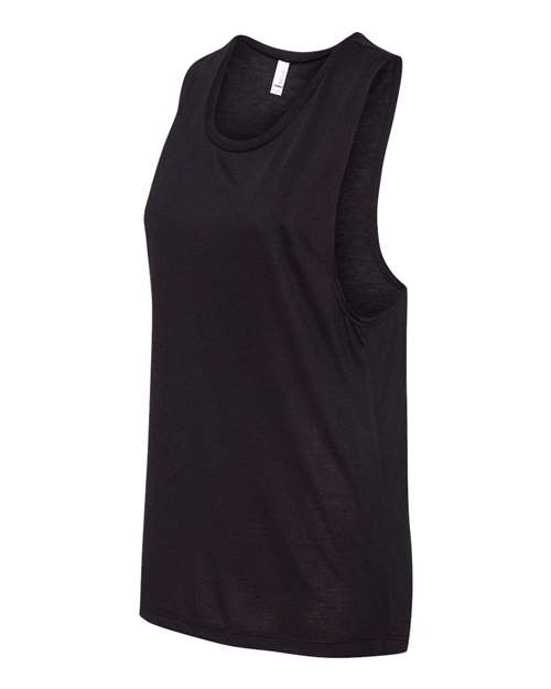 BELLA + CANVAS Women's Flowy Scoop Muscle Tank 8803 - Black