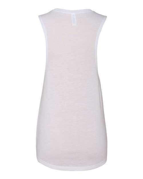 BELLA + CANVAS Women's Flowy Scoop Muscle Tank 8803 - White