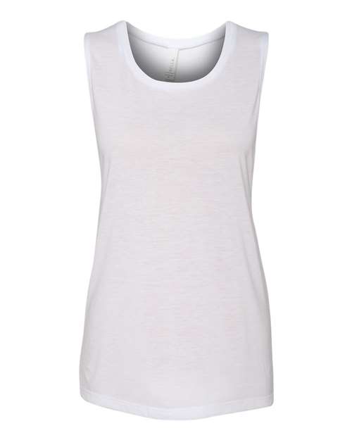 BELLA + CANVAS Women's Flowy Scoop Muscle Tank 8803 - White