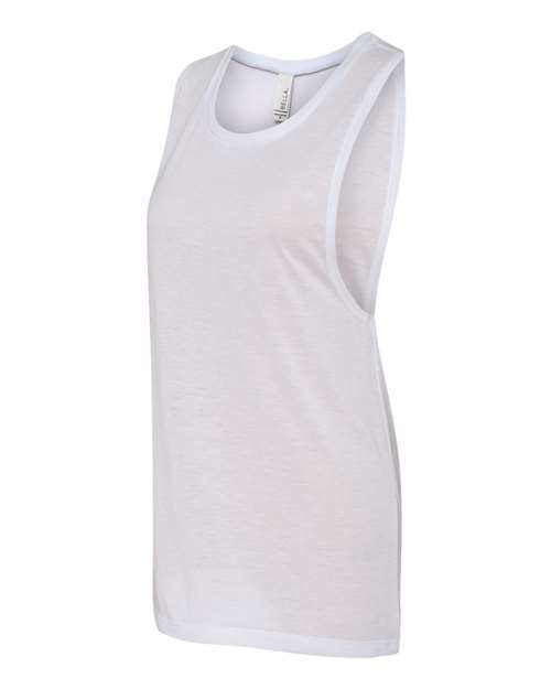 BELLA + CANVAS Women's Flowy Scoop Muscle Tank 8803 - White