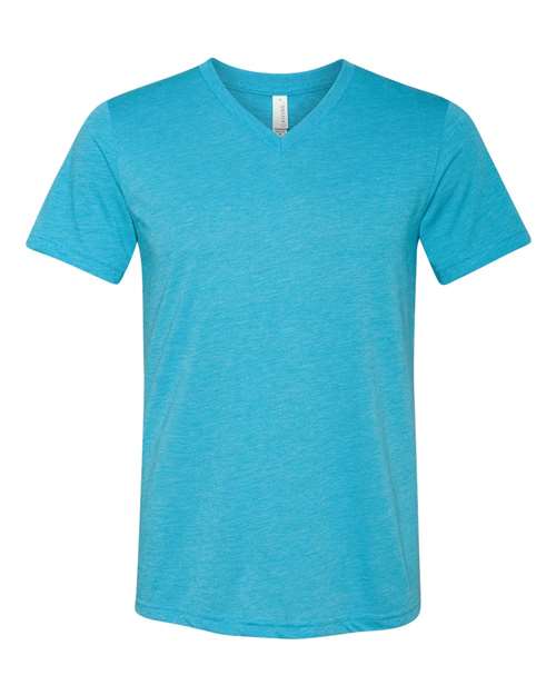 BELLA + CANVAS Unisex Triblend V-Neck Tee 3415 - Aqua Triblend
