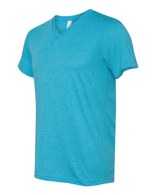 BELLA + CANVAS Unisex Triblend V-Neck Tee 3415 - Aqua Triblend