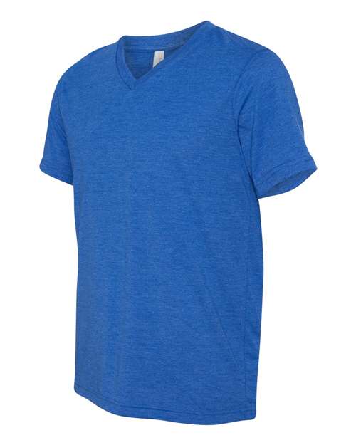 BELLA + CANVAS Unisex Triblend V-Neck Tee 3415 - True Royal Triblend
