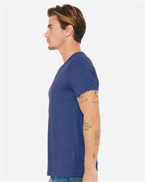BELLA + CANVAS Unisex Triblend V-Neck Tee 3415 - True Royal Triblend