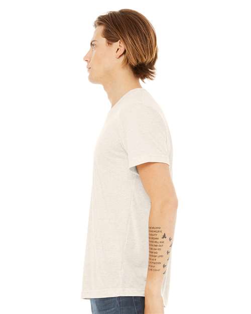 BELLA + CANVAS Unisex Triblend V-Neck Tee 3415 - Oatmeal Triblend