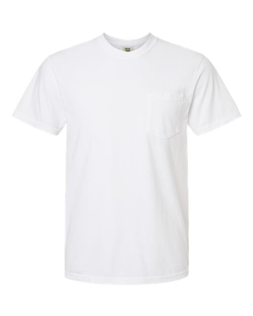 Comfort Colors Unisex Garment-Dyed Heavyweight Pocket T-Shirt 6030 - White