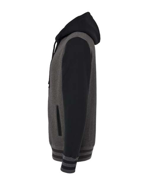 Independent Trading Co. Unisex Heavyweight Varsity Full-Zip Hooded Sweatshirt IND45UVZ