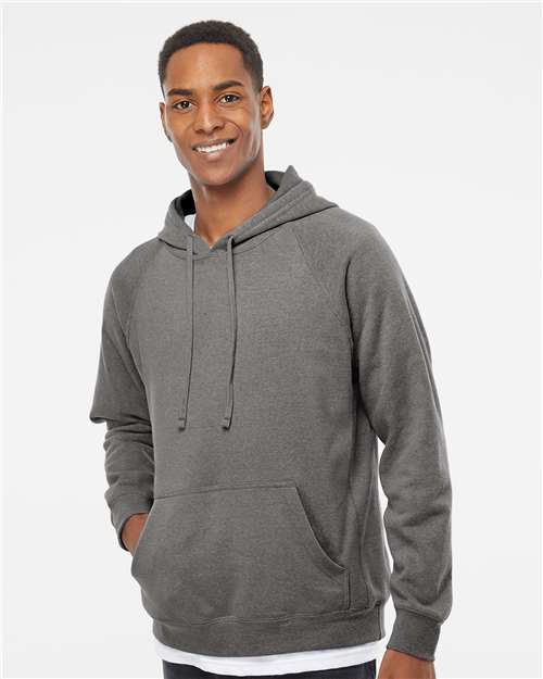 Independent Trading Co. Unisex Special Blend Raglan Hooded Sweatshirt PRM33SBP - Nickel
