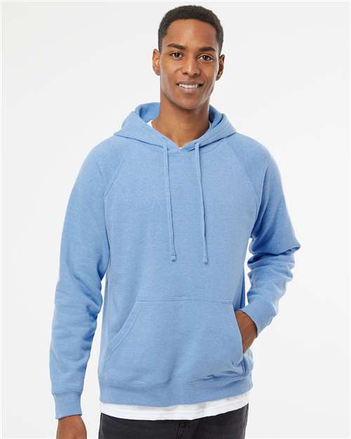 Independent Trading Co. Unisex Special Blend Raglan Hooded Sweatshirt PRM33SBP - Pacific