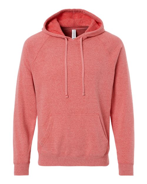 Independent Trading Co. Unisex Special Blend Raglan Hooded Sweatshirt PRM33SBP - Pomegranate