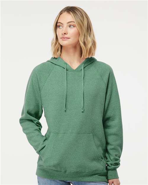 Independent Trading Co. Unisex Special Blend Raglan Hooded Sweatshirt PRM33SBP - Sea Green