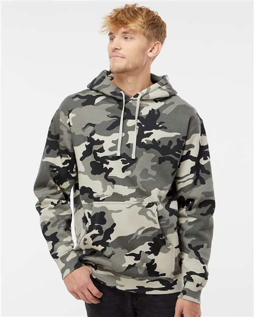 Independent Trading Co. Unisex Heavyweight Hooded Sweatshirt IND4000 - Snow Camo