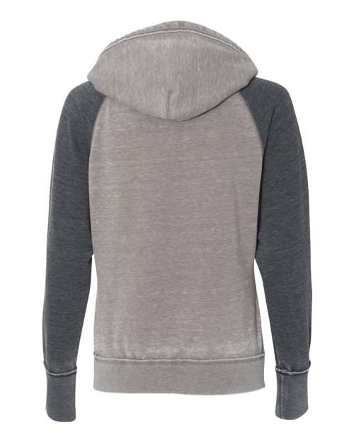 J. America Women's Zen Fleece Raglan Hooded Sweatshirt 8926