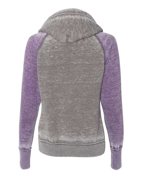 J. America Women's Zen Fleece Raglan Hooded Sweatshirt 8926