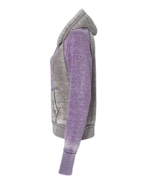 J. America Women's Zen Fleece Raglan Hooded Sweatshirt 8926