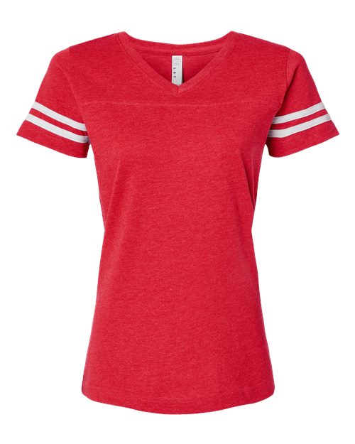 LAT Women's Football V-Neck Fine Jersey Tee 3537