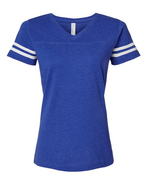 LAT Women's Football V-Neck Fine Jersey Tee 3537