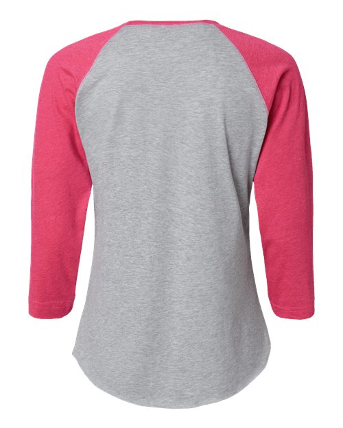 LAT Women's Baseball Fine Jersey Three-Quarter Sleeve Tee 3530