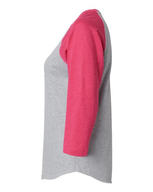 LAT Women's Baseball Fine Jersey Three-Quarter Sleeve Tee 3530