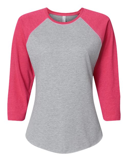 LAT Women's Baseball Fine Jersey Three-Quarter Sleeve Tee 3530