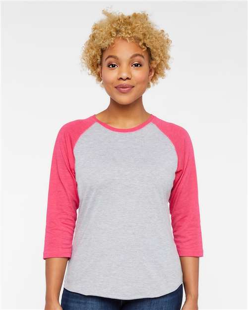 LAT Women's Baseball Fine Jersey Three-Quarter Sleeve Tee 3530