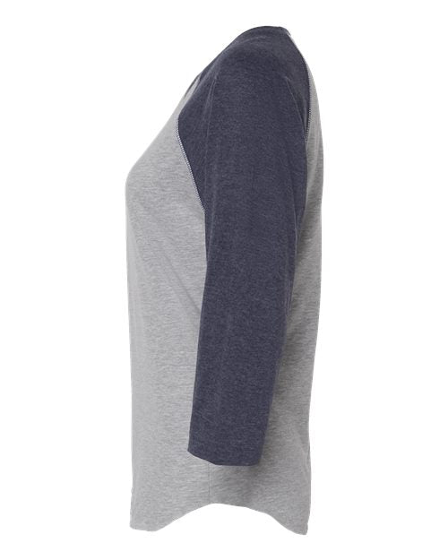 LAT Women's Baseball Fine Jersey Three-Quarter Sleeve Tee 3530