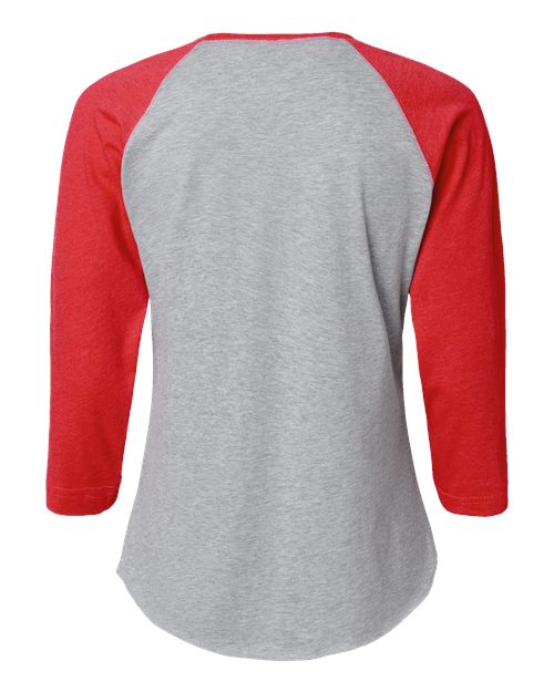 LAT Women's Baseball Fine Jersey Three-Quarter Sleeve Tee 3530