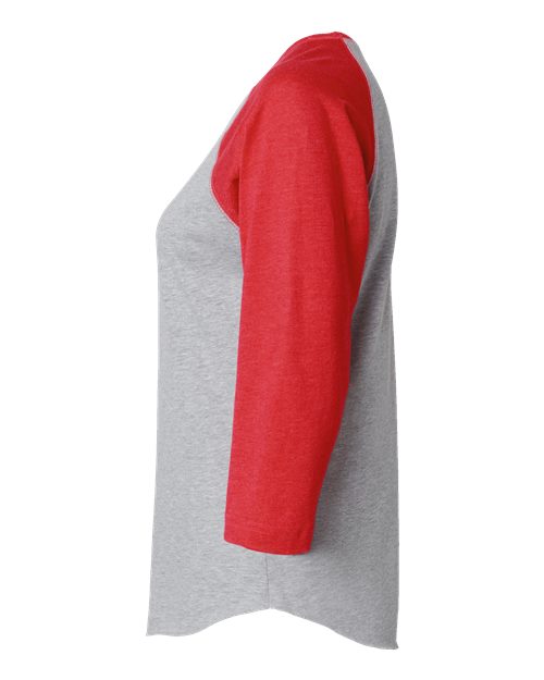 LAT Women's Baseball Fine Jersey Three-Quarter Sleeve Tee 3530