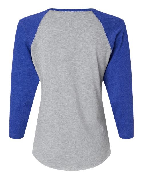 LAT Women's Baseball Fine Jersey Three-Quarter Sleeve Tee 3530