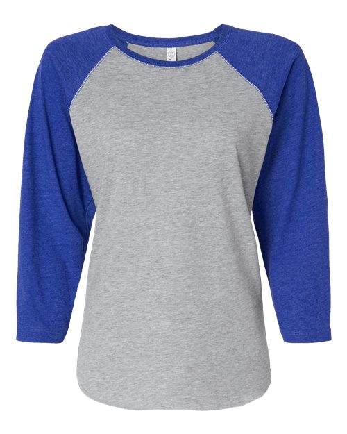 LAT Women's Baseball Fine Jersey Three-Quarter Sleeve Tee 3530