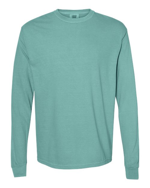 Comfort Colors Unisex Garment-Dyed Heavyweight Long Sleeve T-Shirt 6014 - Seafoam