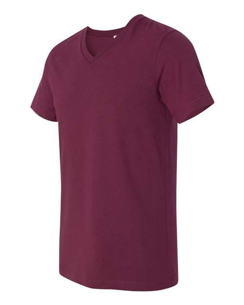 BELLA + CANVAS Unisex Jersey V-Neck Tee 3005 - Maroon